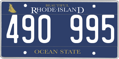 RI license plate 490995