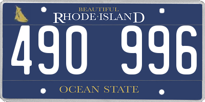 RI license plate 490996