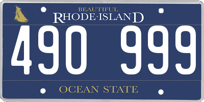 RI license plate 490999