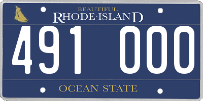 RI license plate 491000