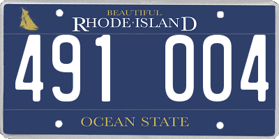 RI license plate 491004