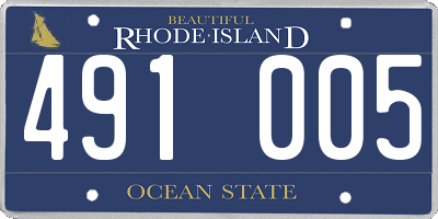 RI license plate 491005