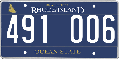 RI license plate 491006