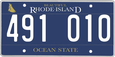 RI license plate 491010