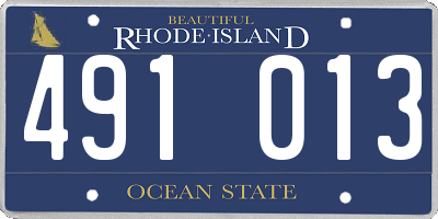RI license plate 491013