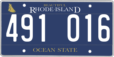 RI license plate 491016