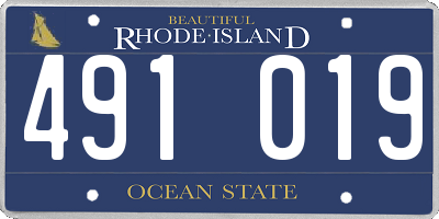 RI license plate 491019