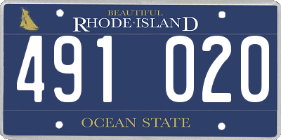 RI license plate 491020