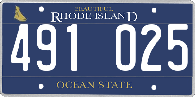 RI license plate 491025