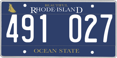 RI license plate 491027