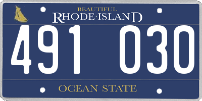 RI license plate 491030