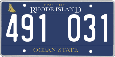 RI license plate 491031