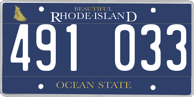 RI license plate 491033