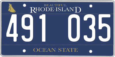 RI license plate 491035