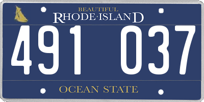 RI license plate 491037