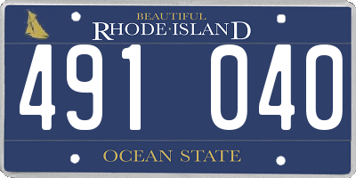 RI license plate 491040