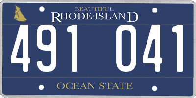 RI license plate 491041