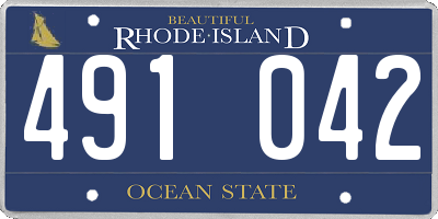 RI license plate 491042