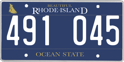 RI license plate 491045