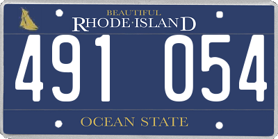 RI license plate 491054