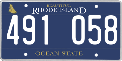 RI license plate 491058