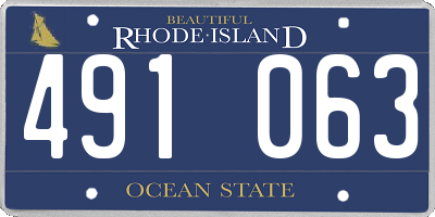 RI license plate 491063