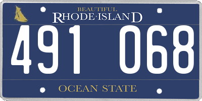 RI license plate 491068