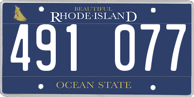 RI license plate 491077