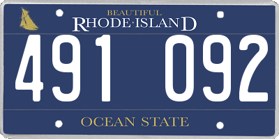 RI license plate 491092