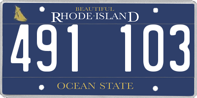 RI license plate 491103