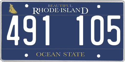 RI license plate 491105