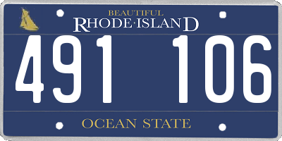 RI license plate 491106