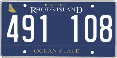 RI license plate 491108