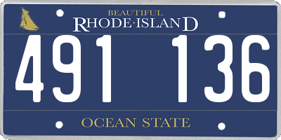 RI license plate 491136