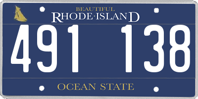 RI license plate 491138
