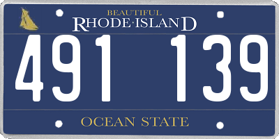 RI license plate 491139