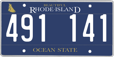 RI license plate 491141