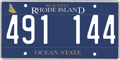 RI license plate 491144
