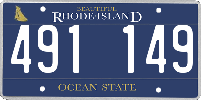 RI license plate 491149