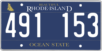 RI license plate 491153