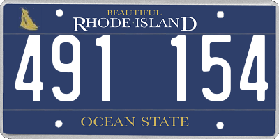 RI license plate 491154