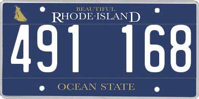 RI license plate 491168