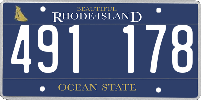 RI license plate 491178