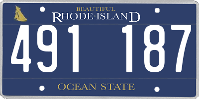 RI license plate 491187