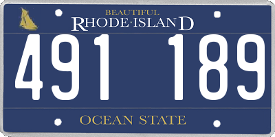 RI license plate 491189