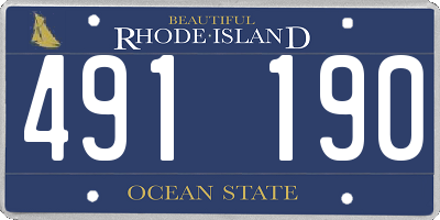 RI license plate 491190