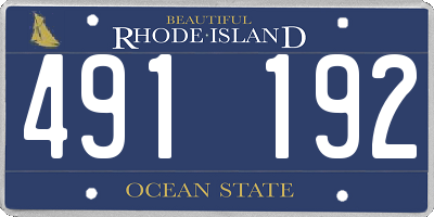 RI license plate 491192