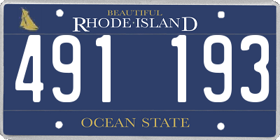 RI license plate 491193