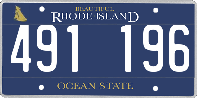 RI license plate 491196
