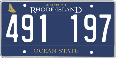 RI license plate 491197
